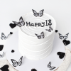 black butterfly cake