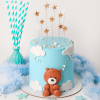 blue teddy cake