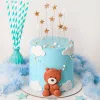 blue teddy cake