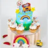 cocomelon bus cake with cupcake