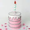 comic pink cake