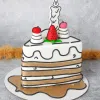 comic triangle cake