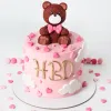 pink teddy cake
