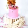 pinky flower cake