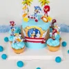sonic cake with cupcake