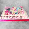 barbie rectangle cake