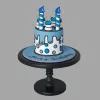 blue comic cake