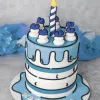 cute blue comic cake