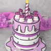 cute purple comic cake