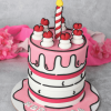 cute red comic cake