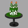 dark green comic cake