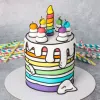 rainbow comic cake