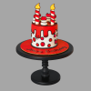 red comic cake