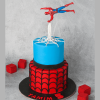 Spiderman 2 tier cake