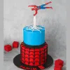 Spiderman 2 tier cake