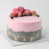 elegant pink flower cake