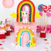 pink unicorn rainbow cake