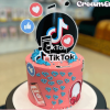 social media cake