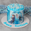 anna and elsa fondant cake