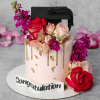 graduation flower cake