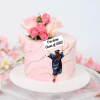 pinkish graduation cake