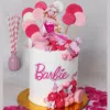pink barbie cake