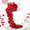 redrose flower cake