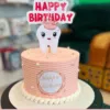 orange first tooth cake