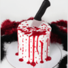 white red halloween cake