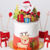 christmas red white cake