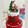 christmas tree santa cake
