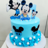 mickey mouse blue cake