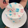 gender reveal trending cake