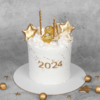 new year white cake