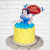 snow white yellow blue cake
