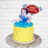 snow white yellow blue cake