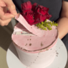 trending pinky flower cake