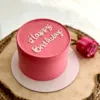peach simple smash birthday cake