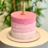 pink smash cake