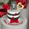 valentine heart cake