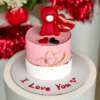 valentine pink cake