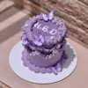 purple vintage cake
