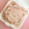 beige butterfly bento cake