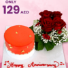 anniversary cake flower combo 01