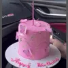 cute pink butterfly cake