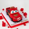 McQueen car shape cake