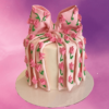 Pink ribbon sugar cake