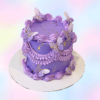 vintage purple butterfly cake