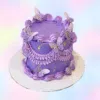 vintage purple butterfly cake