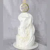white wedding cake